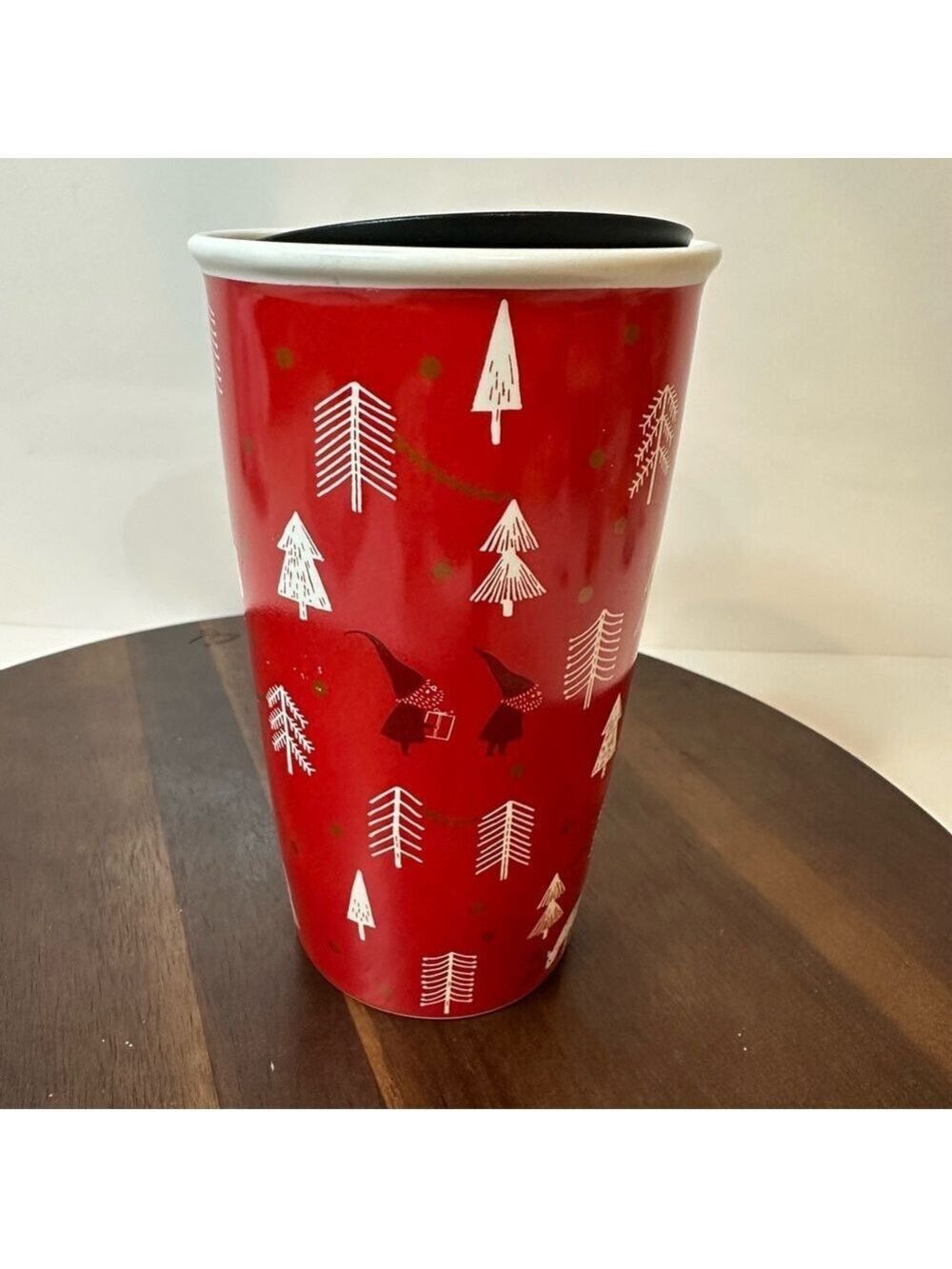 Starbucks 2018 Holiday Red Forest Travel Tumbler 12 oz NWT